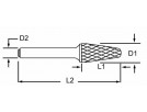 ดอกเจียรคาร์ไบด์ LA6-1228 Taper Radius End Super Cut